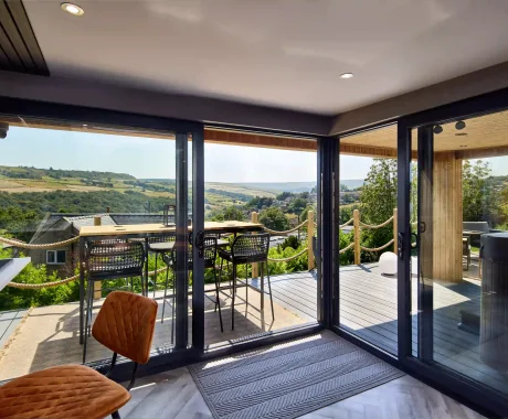 Garden studio sliding patio doors